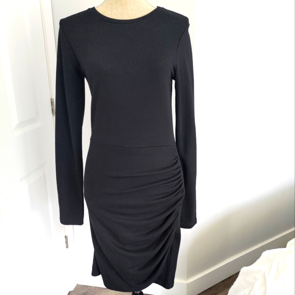 Naked Black Twist Wrap Jersey dress